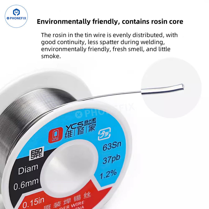 YCS No-clean Solder Wire 0.4mm 0.6mm Phone Car PCB Repair