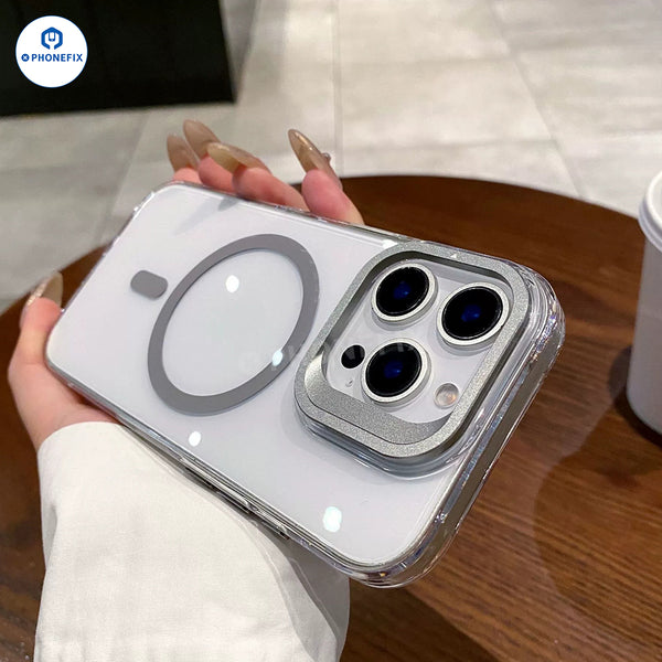 Magnetic Phone Cases For iPhone 13-16 Pro Max with Camera Ring Stand