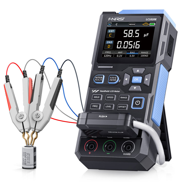 FNIRSI LC1020E Digital Bridge LCR Tester Auto Resistance Inductance Testing