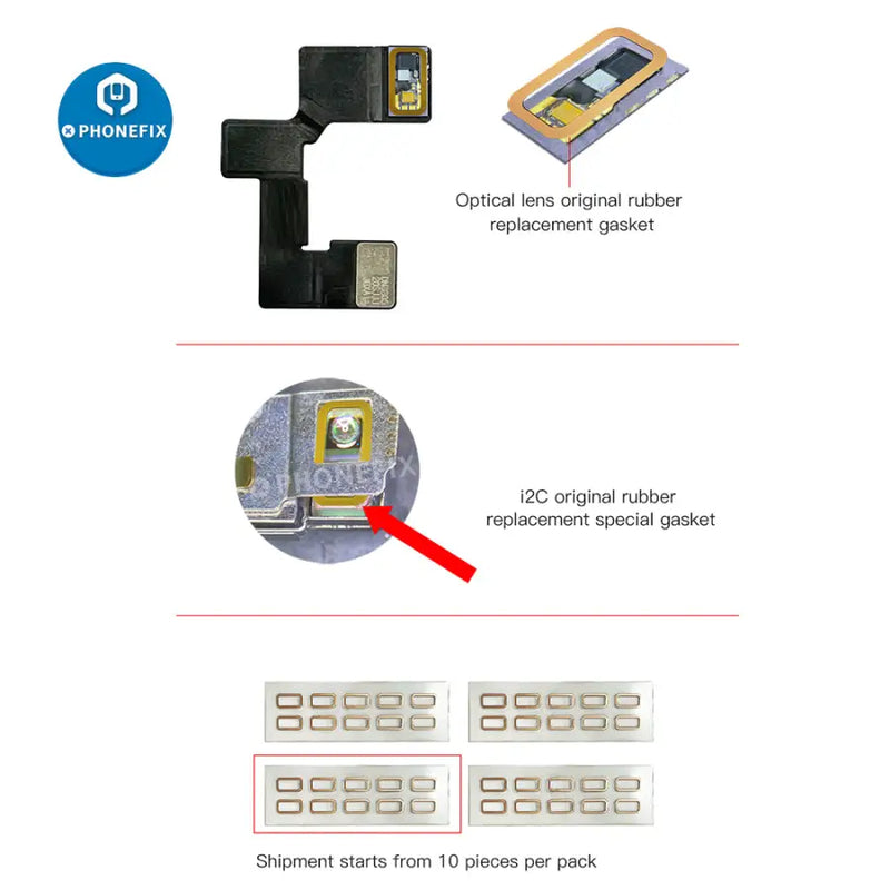 i2C Original Optical Lens Rubber Gasket For iphone X-12Pro Max