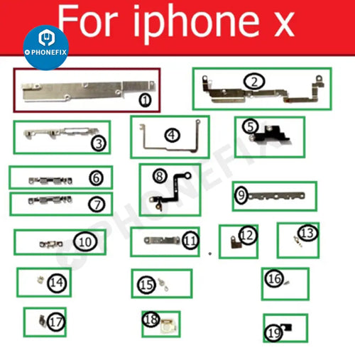 Complete set Small Metal Inner Bracket Part for iPhone 7 8 X XS MAX XR
