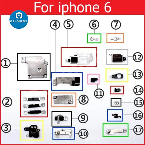 Complete set Small Metal Inner Bracket Part for iPhone 7 8 X XS MAX XR
