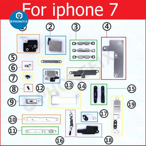 Complete set Small Metal Inner Bracket Part for iPhone 7 8 X XS MAX XR