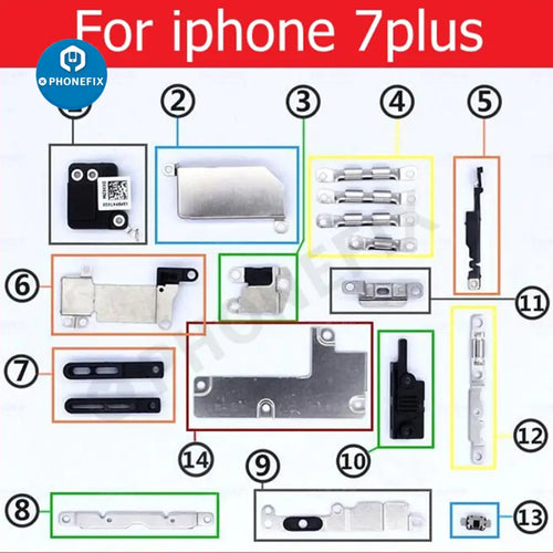 Complete set Small Metal Inner Bracket Part for iPhone 7 8 X XS MAX XR