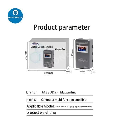 JABE UD-1700 Laptop Detection Cable Megaminx For MacBook Repair
