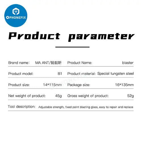 MaAnt B1 Blasting Pen Mobile Phone Back Glass Disassemble Repair
