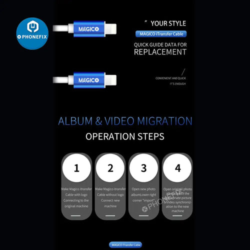 Magico iTransfer Cable IOS Type-C Data Transmission Line For iPhone iP