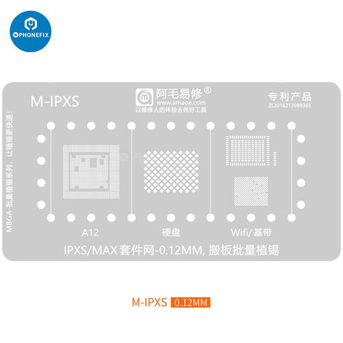 Mbga-IP BGA Reballing Stencil Kit For iPhone 7 to 15 Pro Max