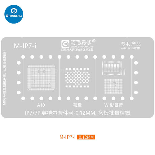 Mbga-IP BGA Reballing Stencil Kit For iPhone 7 to 15 Pro Max