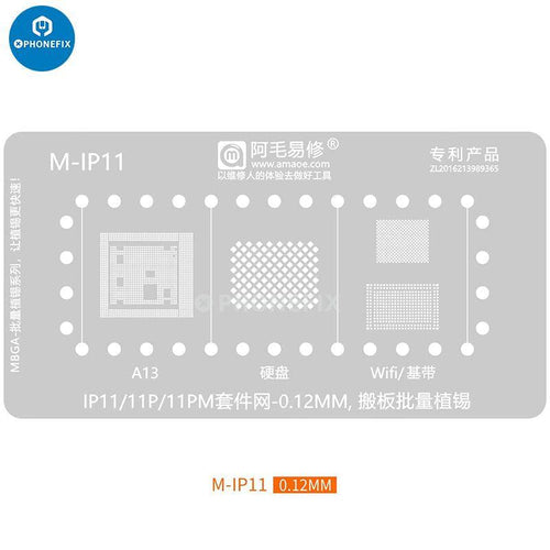 Mbga-IP BGA Reballing Stencil Kit For iPhone 7 to 15 Pro Max