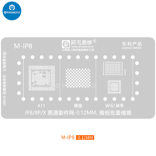 Mbga-IP BGA Reballing Stencil Kit For iPhone 7 to 15 Pro Max
