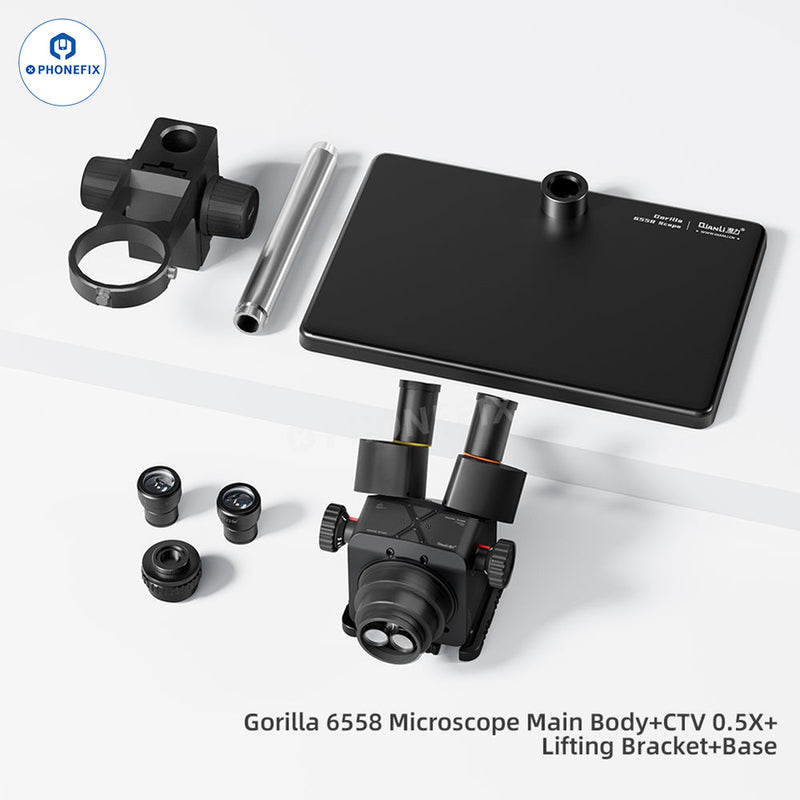 QianLi Gorilla Trinocular Stereo Microscope 6.5X-58X