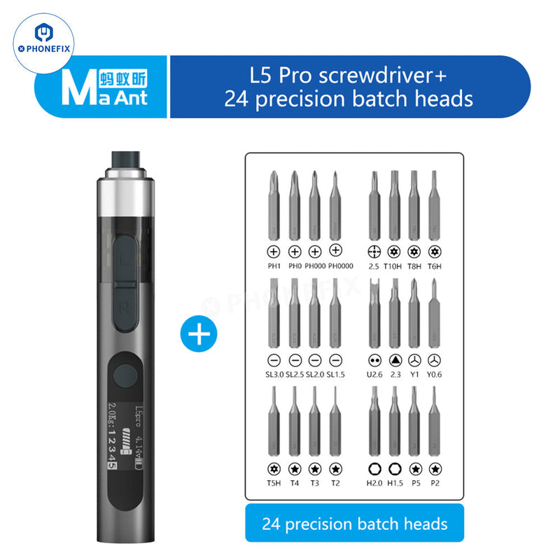 MaAnt L5 Pro Electric Screwdriver With Rotating Storage Base