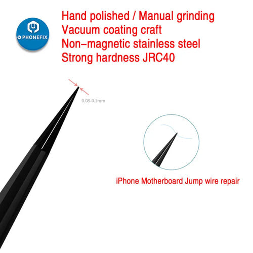 Qianli handmade non-magnetic stainless tweezers precision high hardness