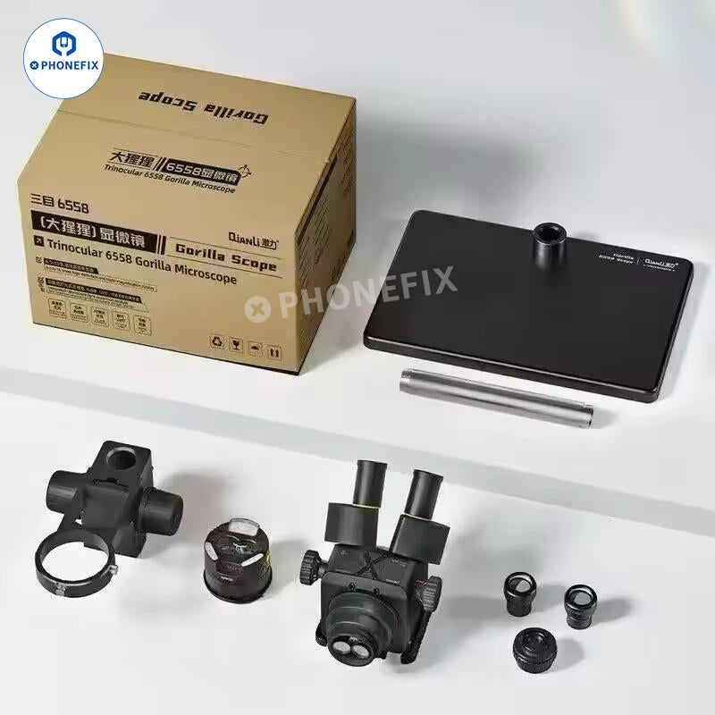 QianLi Gorilla Trinocular Stereo Microscope 6.5X-58X
