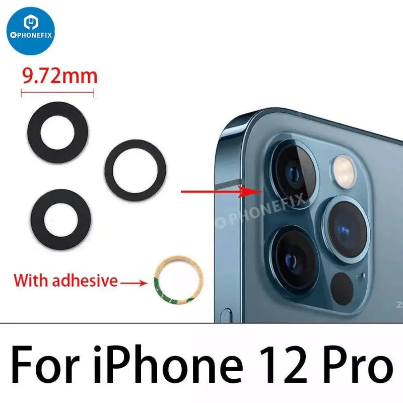 Rear Back Camera Lens Cover Glass for iPhone 7-17 Pro Max