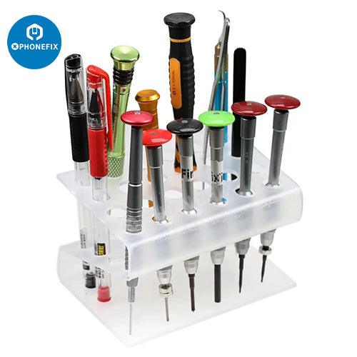 Transparent Acrylic phone repair Screwdriver Storage Rack bracket