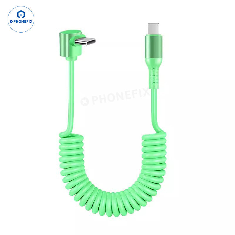 Car Charging Cable CarPlay Retractable Lightning Data Cord