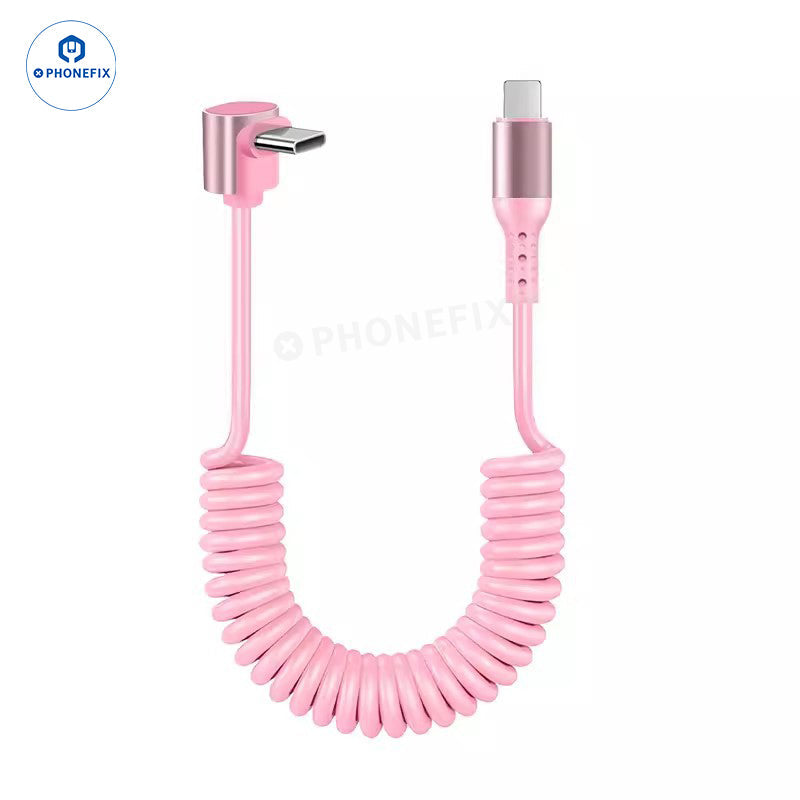 Car Charging Cable CarPlay Retractable Lightning Data Cord