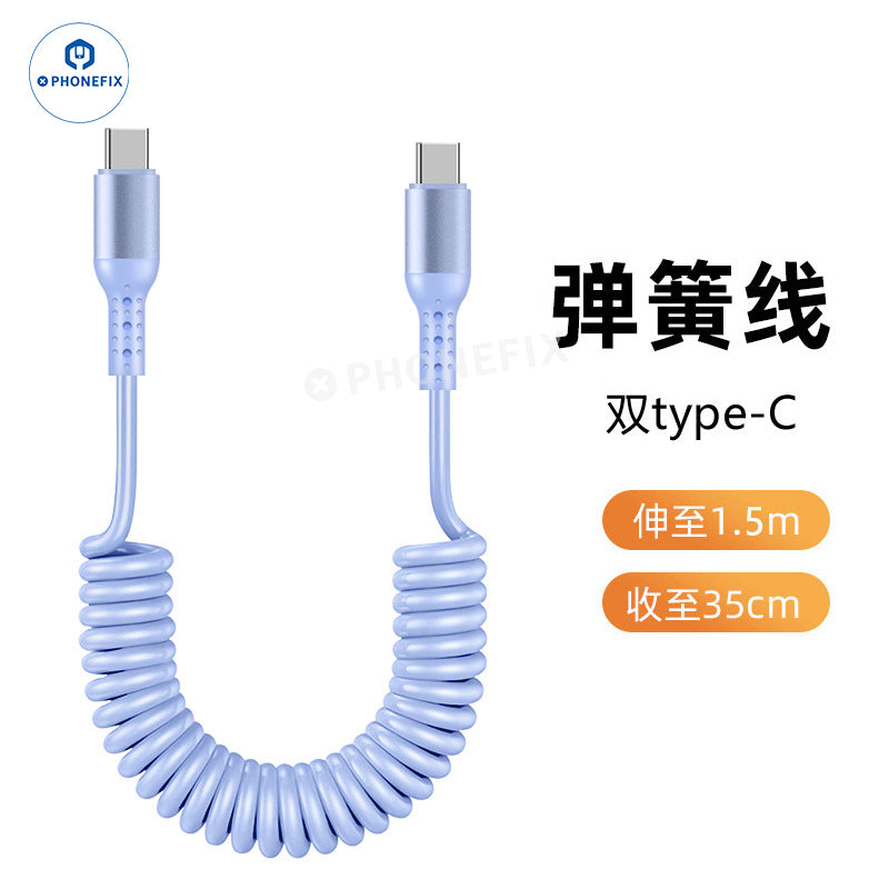 Car Charging Cable CarPlay Retractable Lightning Data Cord