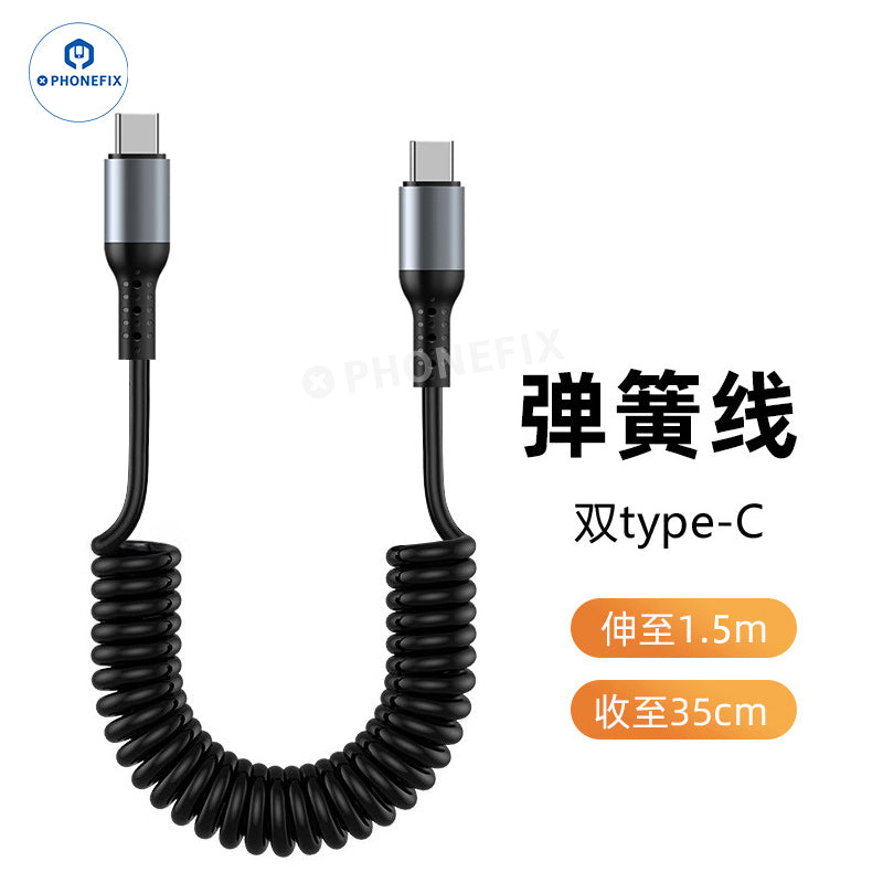 Car Charging Cable CarPlay Retractable Lightning Data Cord