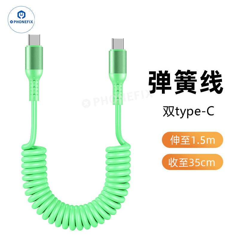 Car Charging Cable CarPlay Retractable Lightning Data Cord