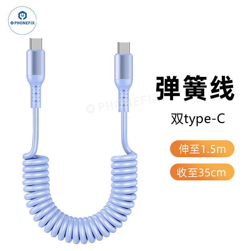 Car Charging Cable CarPlay Retractable Lightning Data Cord