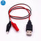 Alligator Clip Test Wire To USB Tester Power Detector