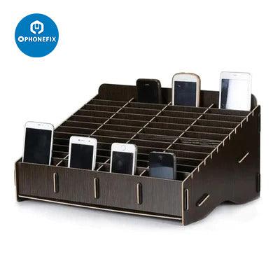 Phone Accessory Box Wooden Desktop Storage Box Mobile Phone Repair Accessories Container