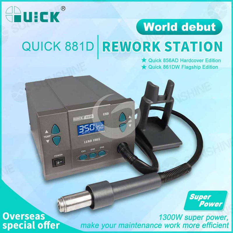 1300W Quick 881D Hot Air Rework Station Super power 861DW