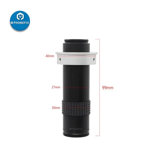 Zoom C-Mount Glass Lens Adapter For Industry Microscope Camera