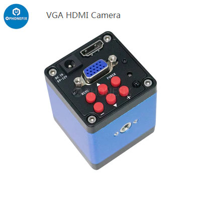 13MP HDMI VGA USB Microscope Camera Set With 56 LED Ring Light