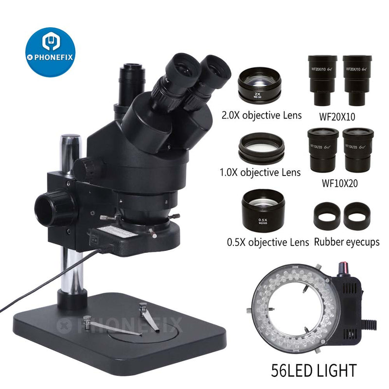 3.5X-180X Trinocular Zoom Stereo Microscope Micro Soldering Repair