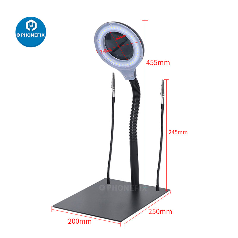 18W Digital Microscope With 40 LCD Lamp And Metal Stand