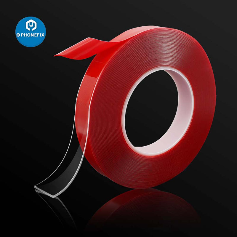 1MM 10M Strong Adhesive PET Red Film Double Side Tape No Trace