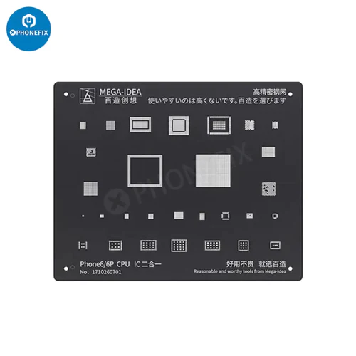 QianLi MEGA-IDEA Black BGA Reballing Stencil For iPhone 6-14 Pro Max