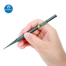 2UUL Green Titanium Alloy Tweezers For Phone Motherboard IC Repair