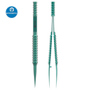 2UUL Green Titanium Alloy Tweezers For Phone Motherboard IC Repair