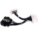 Exposed OBD-II Connector Dual Female OBD-II Converter Cable