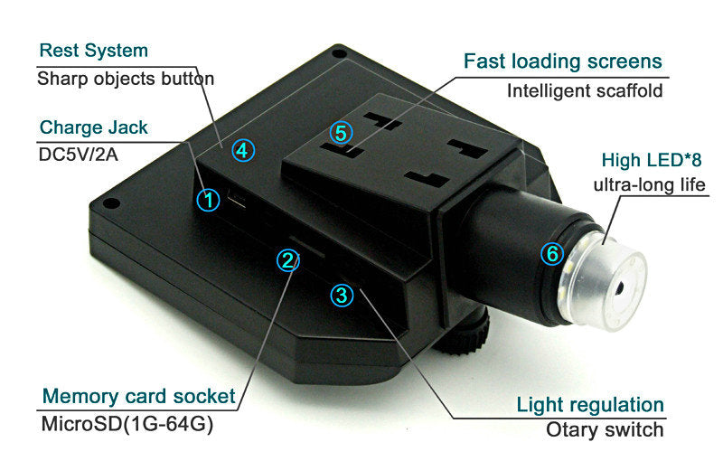 G600 600x 4.3" HD Digital Electronic Microscope for phone PCB repair