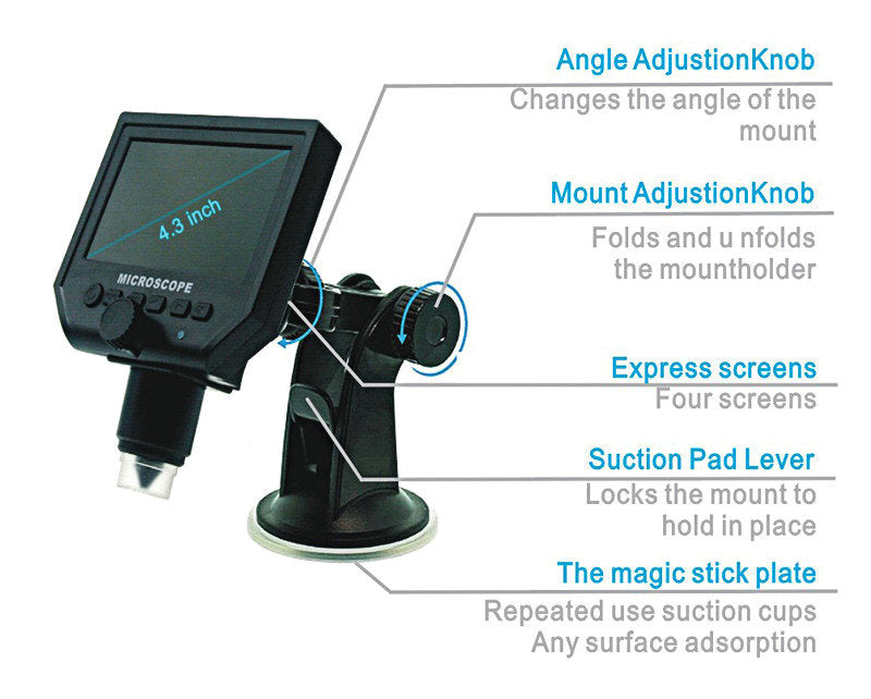 G600 600x 4.3" HD Digital Electronic Microscope for phone PCB repair