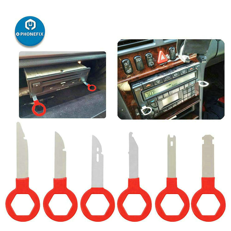 6 Pieces Radio Removal Tool Key Tool with Easy Grip Handles