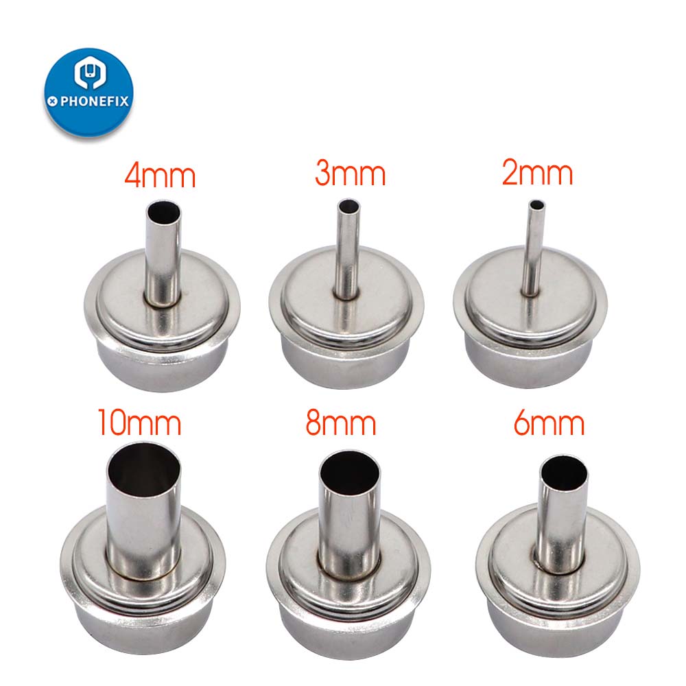 CGearuppt 6Pcs Quick 861DW Hot Air Station Resisting Nozzles 3/4/6/8/10