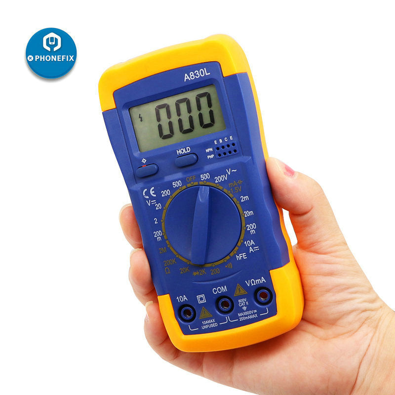 Multimer 830 A830L Digital Multimeter AC DC OHM Volt Current Tester Mini meter
