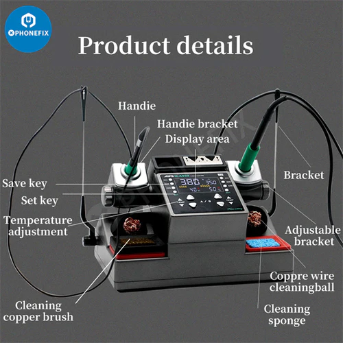 AIFEN A902 Intelligent Double Soldering Station With C210 C245 C115 Handle
