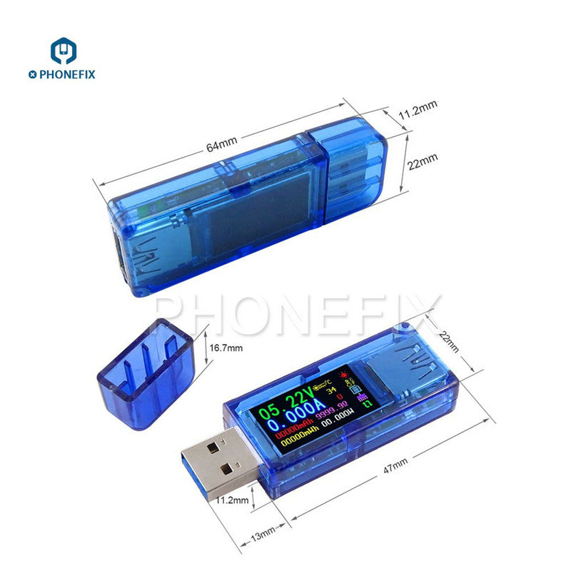 AT34 USB 3.0 Color LCD USB Tester Mini multimeter Phone Repair assista