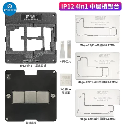 Amaoe Tin planting Platform iPhone 14 Series Middle Layer Reballing set