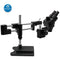 Microscop trinocular negru 3.5X-90X cu suport cu braț dublu