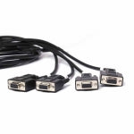 Male OBD-II to DB9 Serial RS232 OBD2 Cables with 4pcs RS232 port