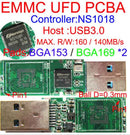 USB FLASH DRIVE PCBA 3.0 NS1081 DIY EMMC BGA162 BGA169 Flash